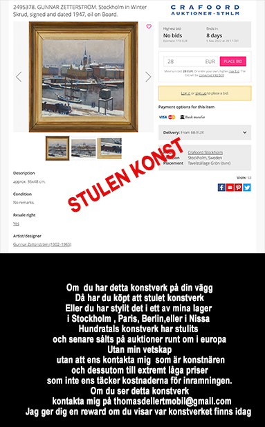 STUEL TAVLA TILLHÖRANDE MIN MORMOR 